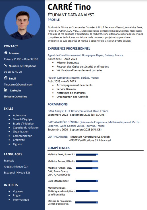 CV de Tino Carre